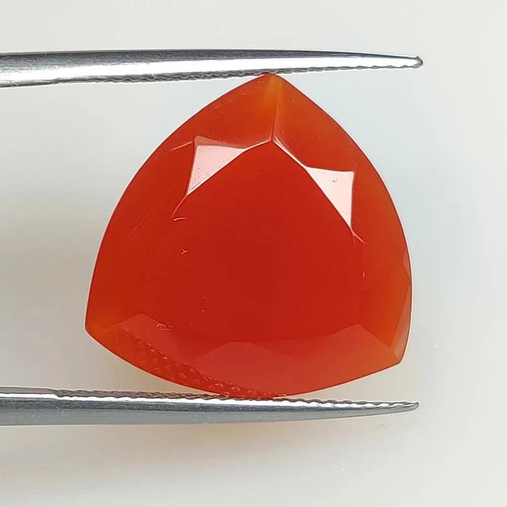 11.03 Ct Natural Red Onyx Trillion Cut, Brazil